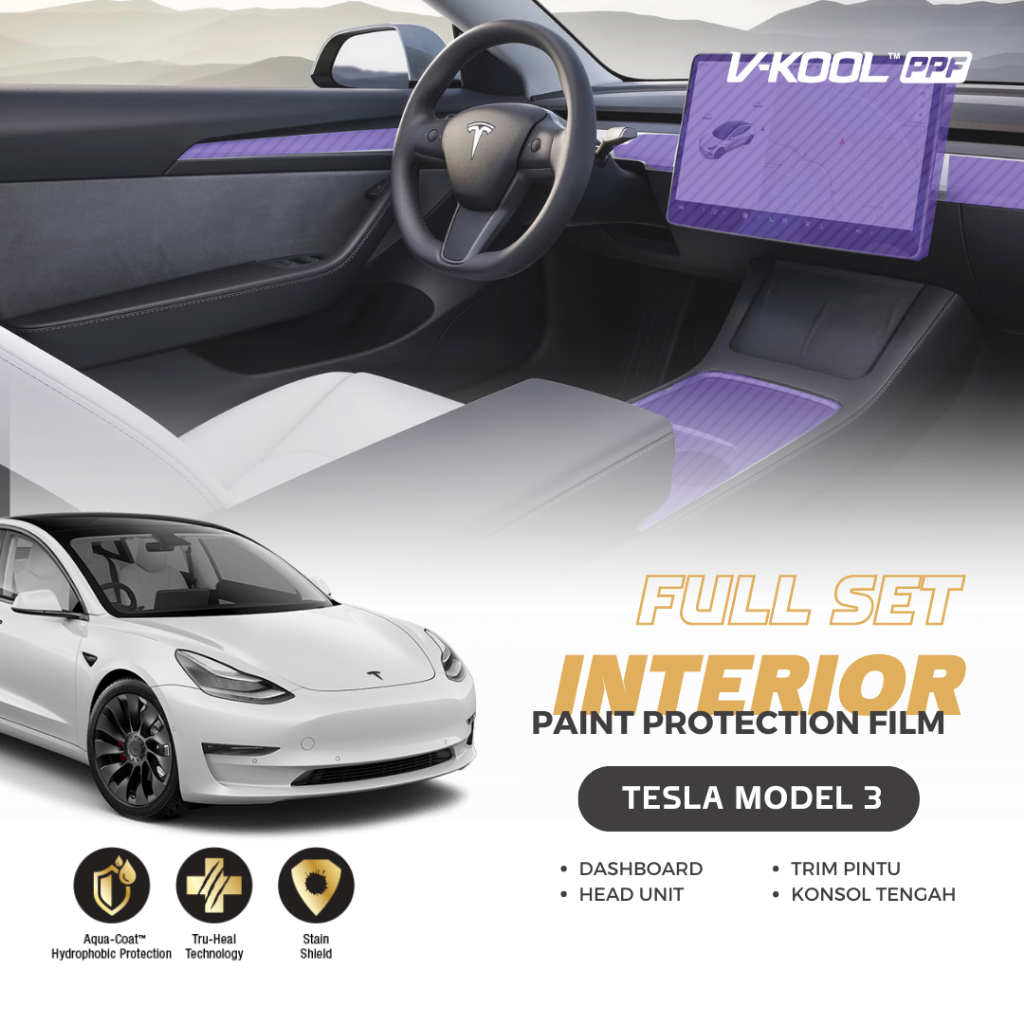 Jual VKOOL PPF Interior Protector Tesla Model 3 - Full Set | Shopee ...