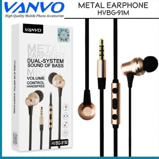 Jual Metal Earphone Stereo Vanvo HVBG-91M Shopee Indonesia