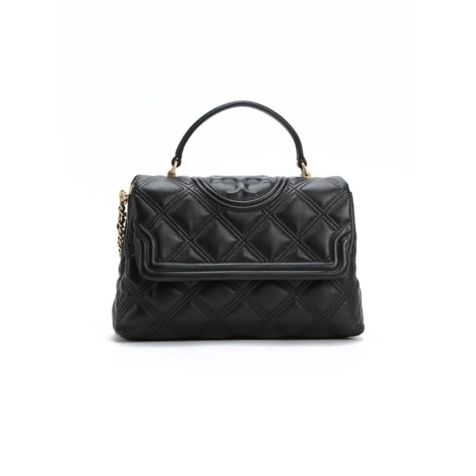 Jual Tory Burch Soft Fleming Top Handle Satchel Black Original 100 TB Shopee Indonesia