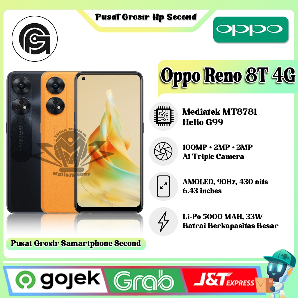 Jual Oppo Reno 8T 4G | 5G Ram 8/128GB | Ram 8/256GB (Second) | Shopee ...