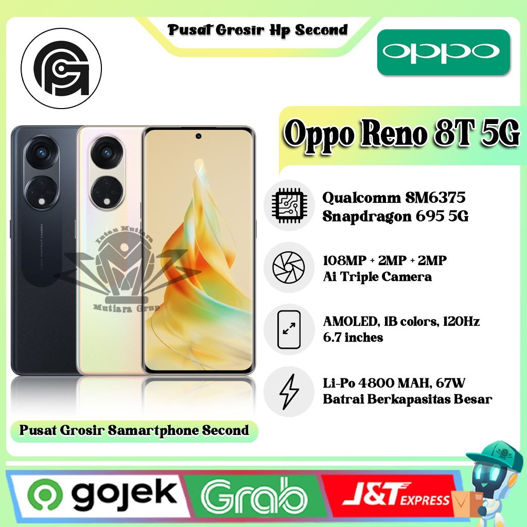 Jual Oppo Reno 8T 4G | 5G Ram 8/128GB | Ram 8/256GB (Second) | Shopee ...