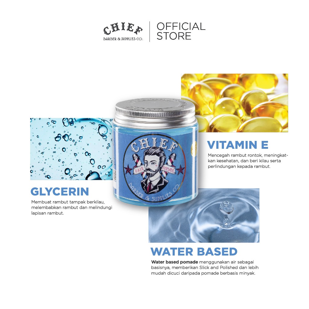 Jual CHIEF WATER BASED BLUE 4,2OZ + SOLID BLACK 1,2OZ | Shopee Indonesia