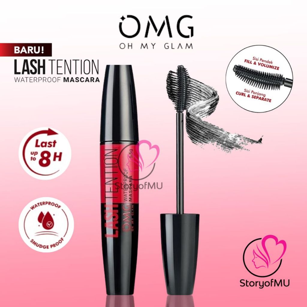 Jual ️ StoryofMU ️ OMG Oh My Glam Lash Tension Waterproof Mascara 6.5gr ...