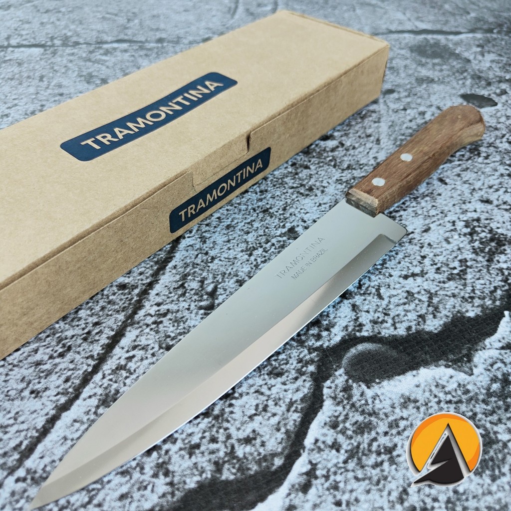 Tramontina 12 inch Bullnose Knife, White Handle (Made in Brazil