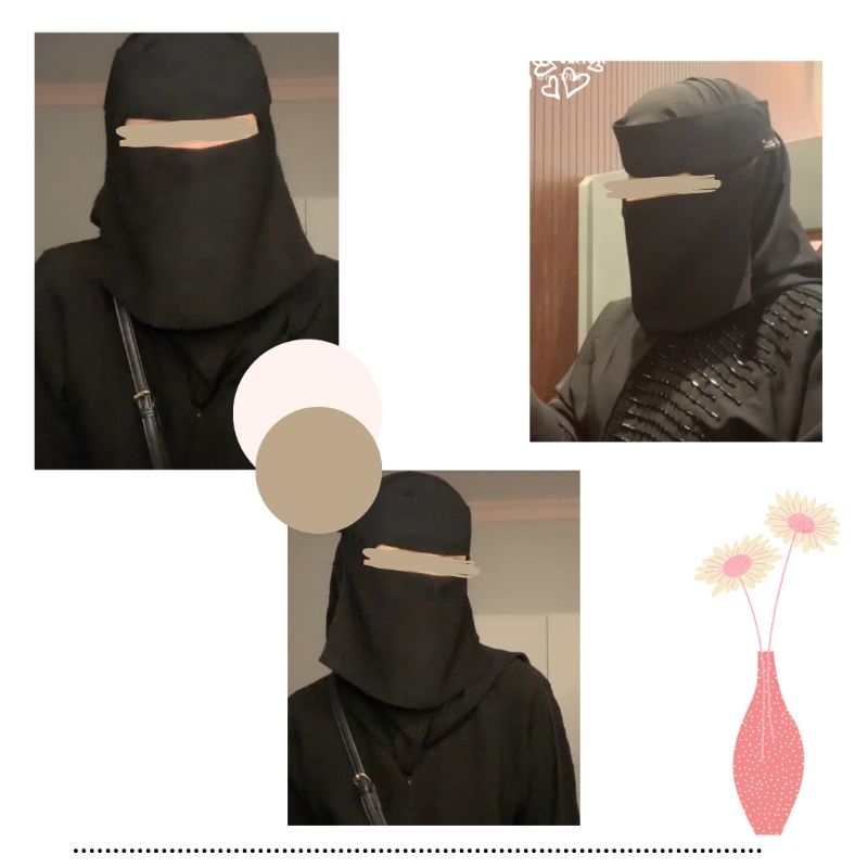 Jual Cadar Niqab Pendek Import Ori Arab Saudi. Bandul Bedoon Esm Dll 