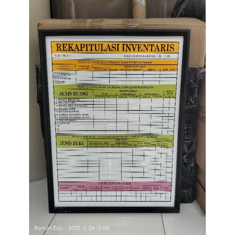 Jual PAPAN DATA REKAPITULASI INVENTARIS | Shopee Indonesia