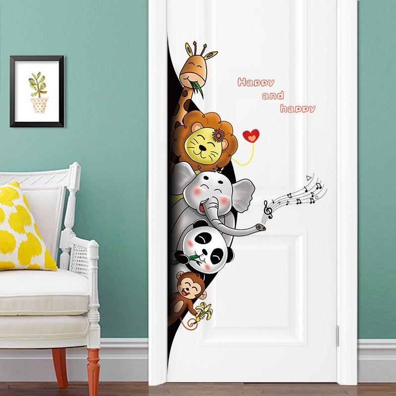 Jual Reliza Wall Sticker Hide And Seek Animal Intip Happy Hallo Friend ...