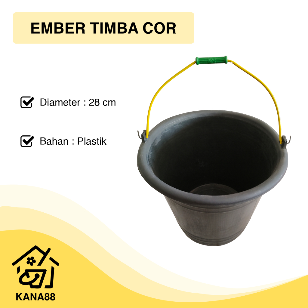 Jual Ember Timba Cor Ds 28 Cm Ember Semen Bangunan Baskom Air Plastik