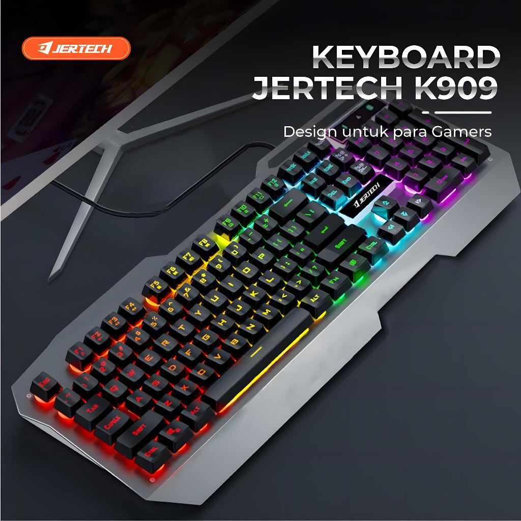 Jual Keyboard Gaming Mechanical RGB Light Full Size Jertech K-909 ...