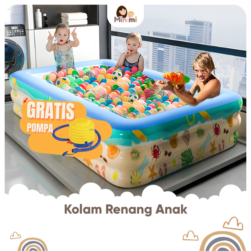 Jual Minimi Kolam Renang Jumbo 2 Meter Kolam Mandi Anak Alas ...