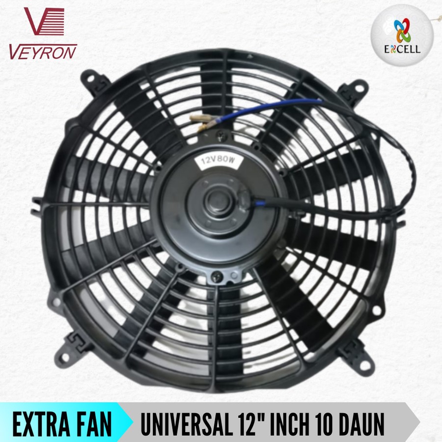 Jual Extra Ekstra Fan Universal 12" Inch Lurus Ac Mobil Radiator