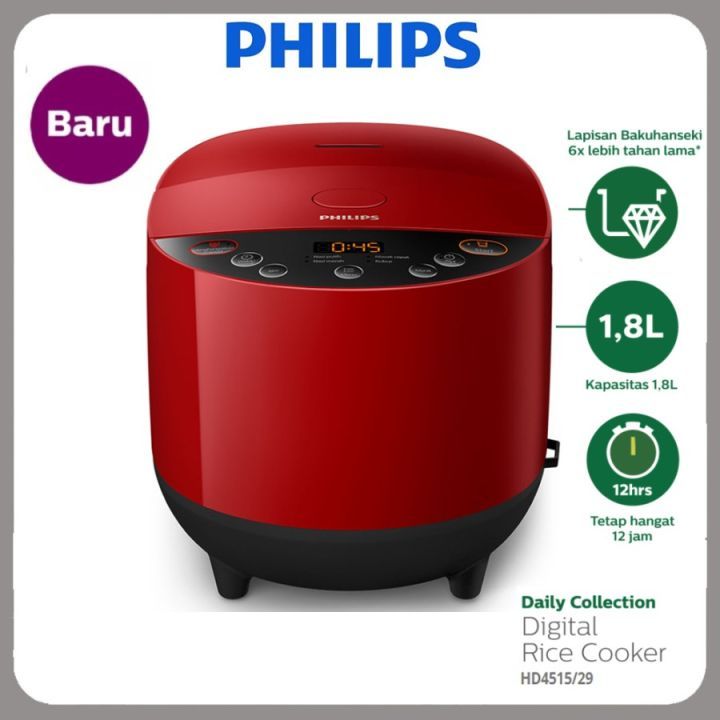 Jual Rice Cooker Philips HD4515 - Merah HADIAH LANSUNG LOGAM MULIA ...