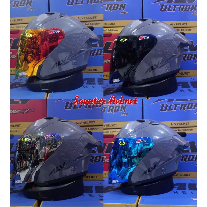 Jual Helm Alv Ultron Pro Solid Paket Ganteng Visor Iridium Shopee