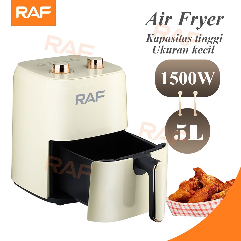 Jual RAF Air Fryer Serbaguna 4.8L Low Watt White 1500Watt Power Listrik