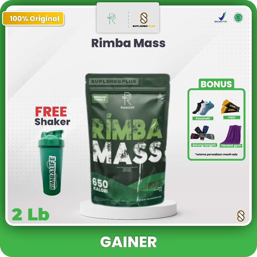 Jual Rimbalife Rimba Mass 2lbs Rimbamass 900 Gram Gainer Bulking, Susu