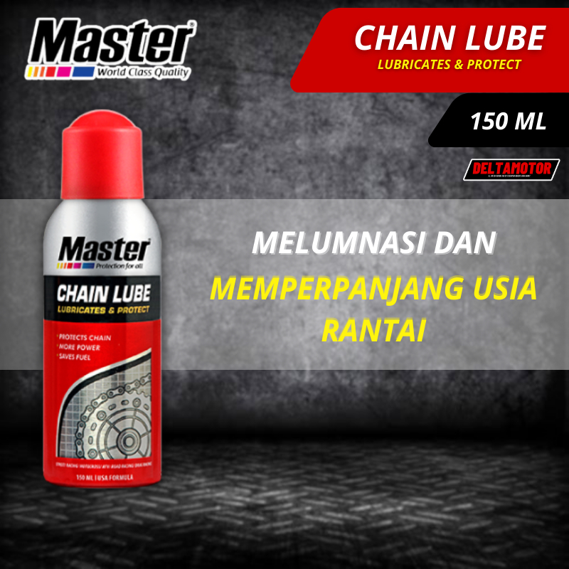 Jual Master Chainlube 150ml Pelumas Rantai Motor Sepeda Master | Shopee ...