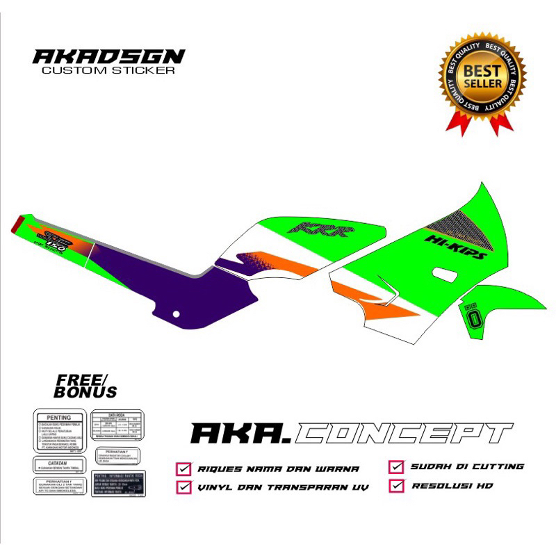 Jual sticker striping Kawasaki Ninja KRR SSR transparan max decal ...