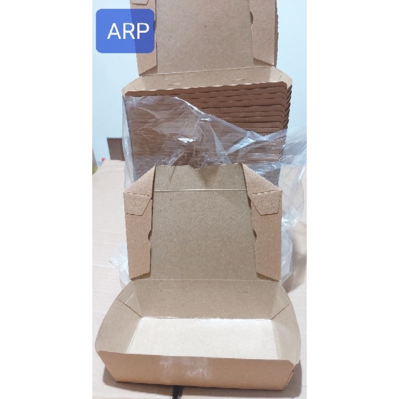 Jual Lunch box M Coklat Tanpa Rakit/Dus coklat Tanpa RAKIT utk makanan ...