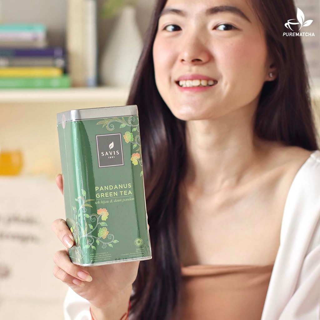 Jual Savis Tea Pandanus Green Tea 40gr Kaleng Green Tea Pandan