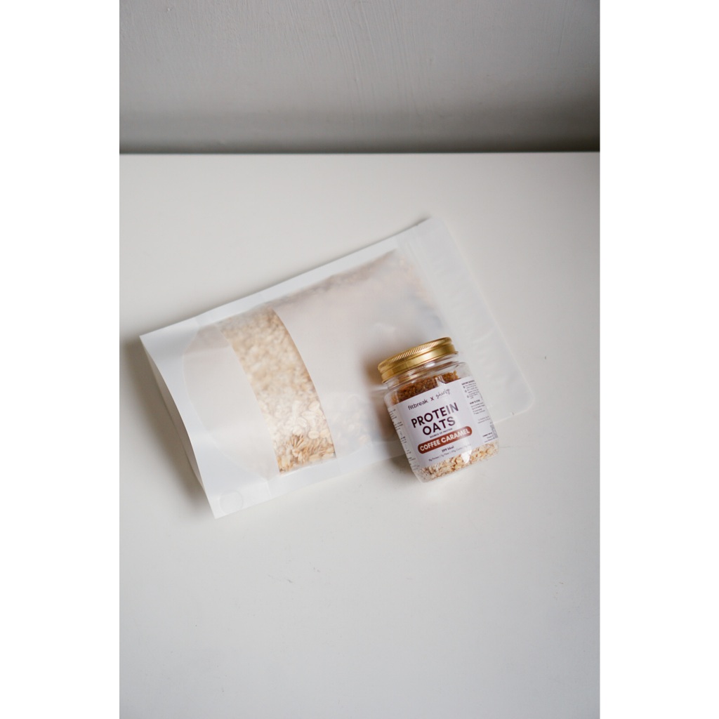 Jual Protein Oatmeal Kemasan Refill FREE 1 Jar FITBREAK. Pouch isi 350 ...