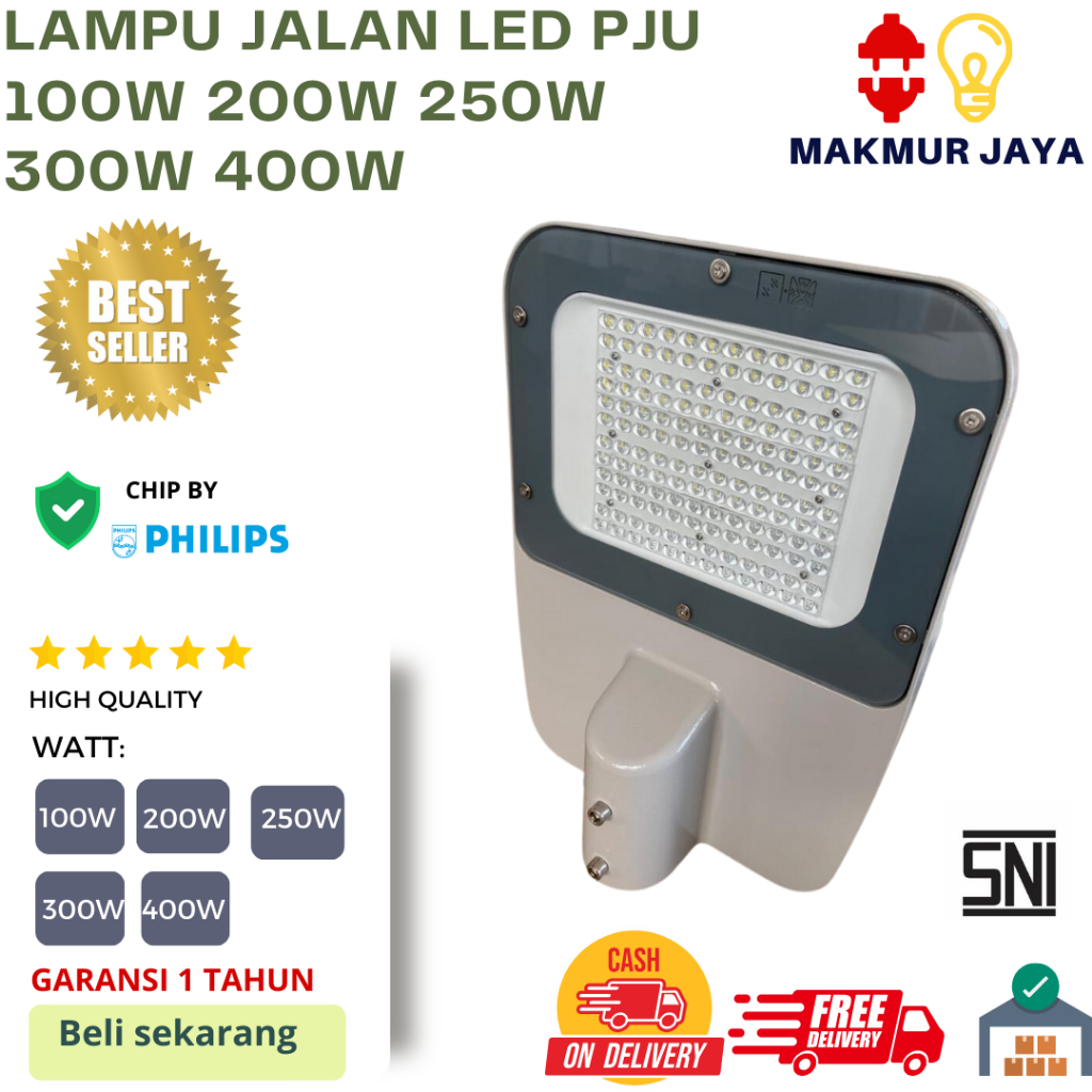 Jual LAMPU JALAN LED PJU 300WATT / LAMPU JALAN PJU LED 300WATT GARANSI ...