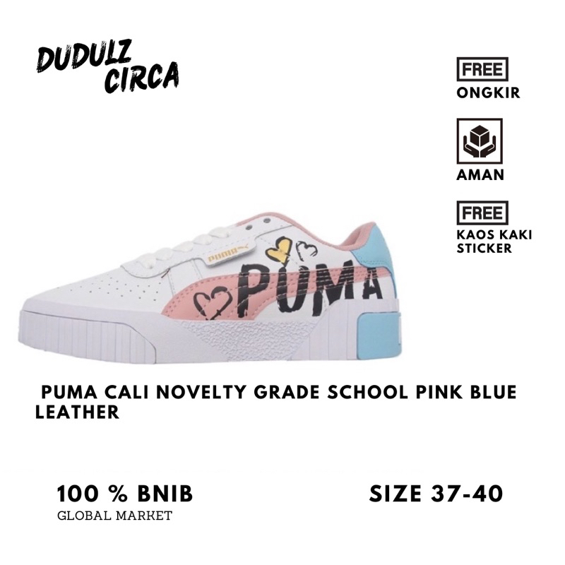 Jual Perfect kick Like Ori. Puma cali novelty grade school Pink Blue Leather Shopee Indonesia