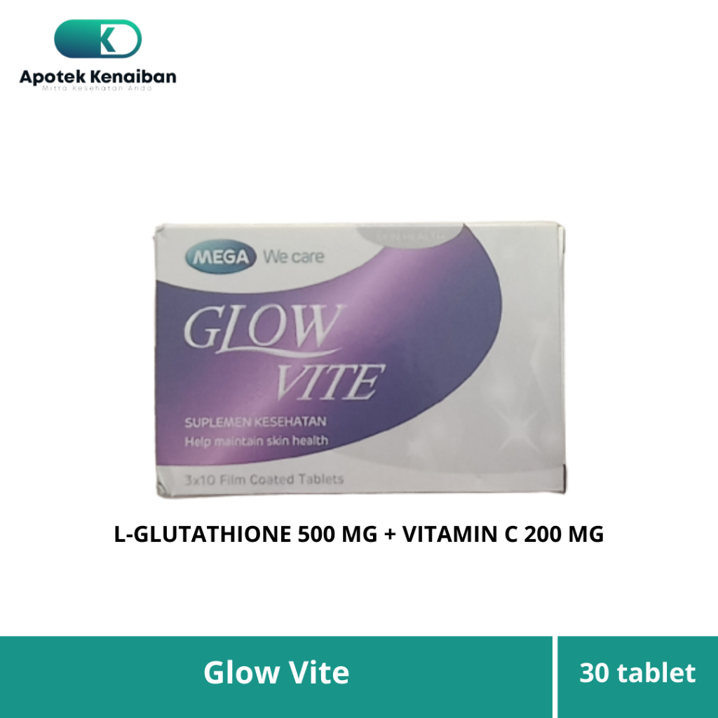 Jual MEGA WE CARE GLOW VITE LGLUTATHIONE 500 MG STRIP 10 TABLET