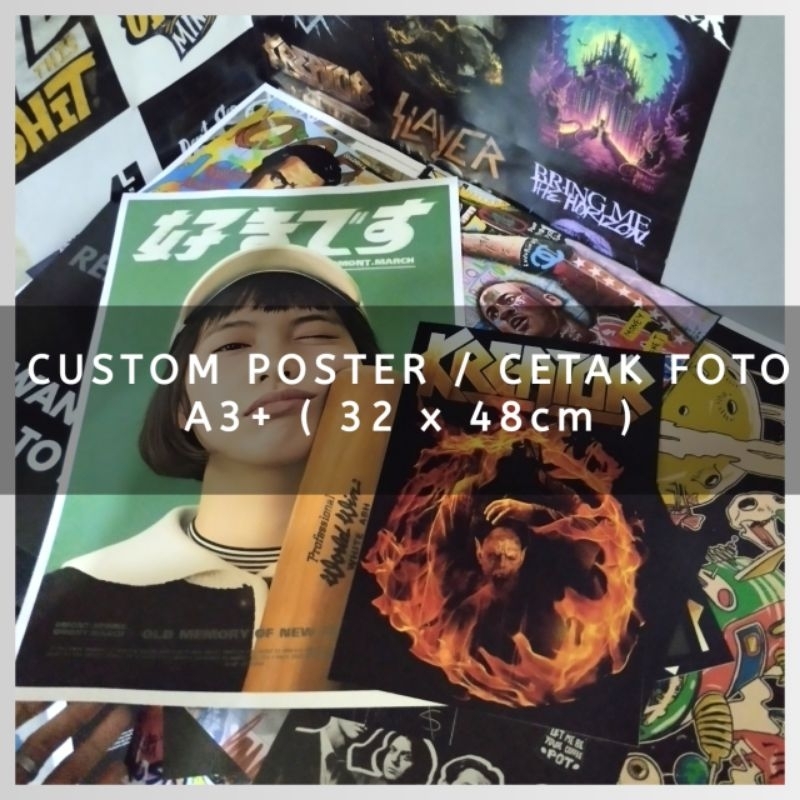 Jual Cetak foto - Custom poster a3+ Sehari siap - Wallpaper | Shopee ...