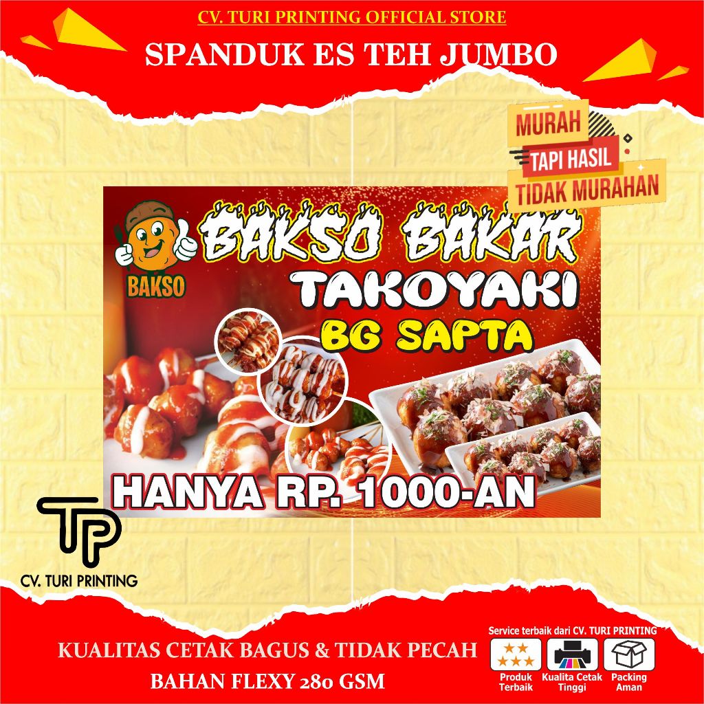 Jual Spanduk Bakso Bakar Sosis Dll Uk 100 X 50 Cm Shopee Indonesia