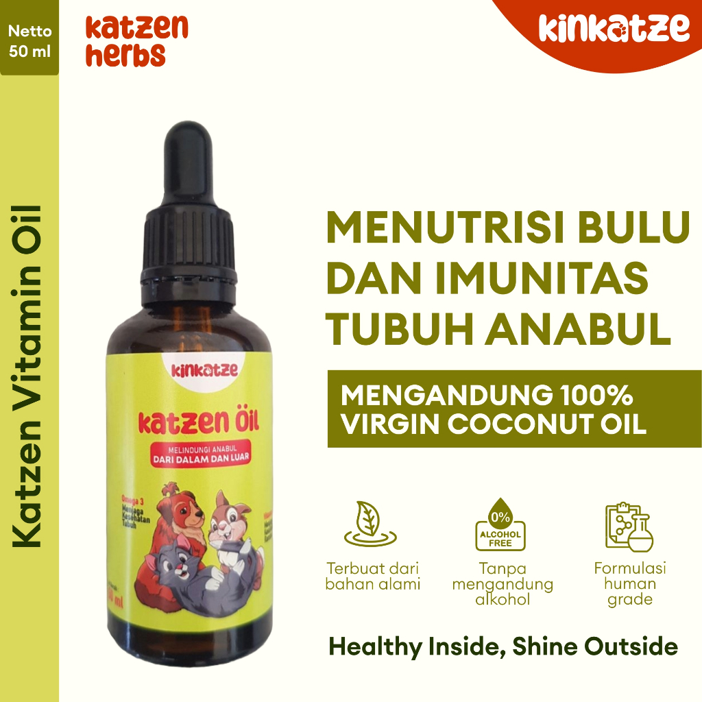 Jual Kinkatze Multivitamin Premium Vco Ml Katzen Oil Obat Jamur Sacbies Kucing Anjing