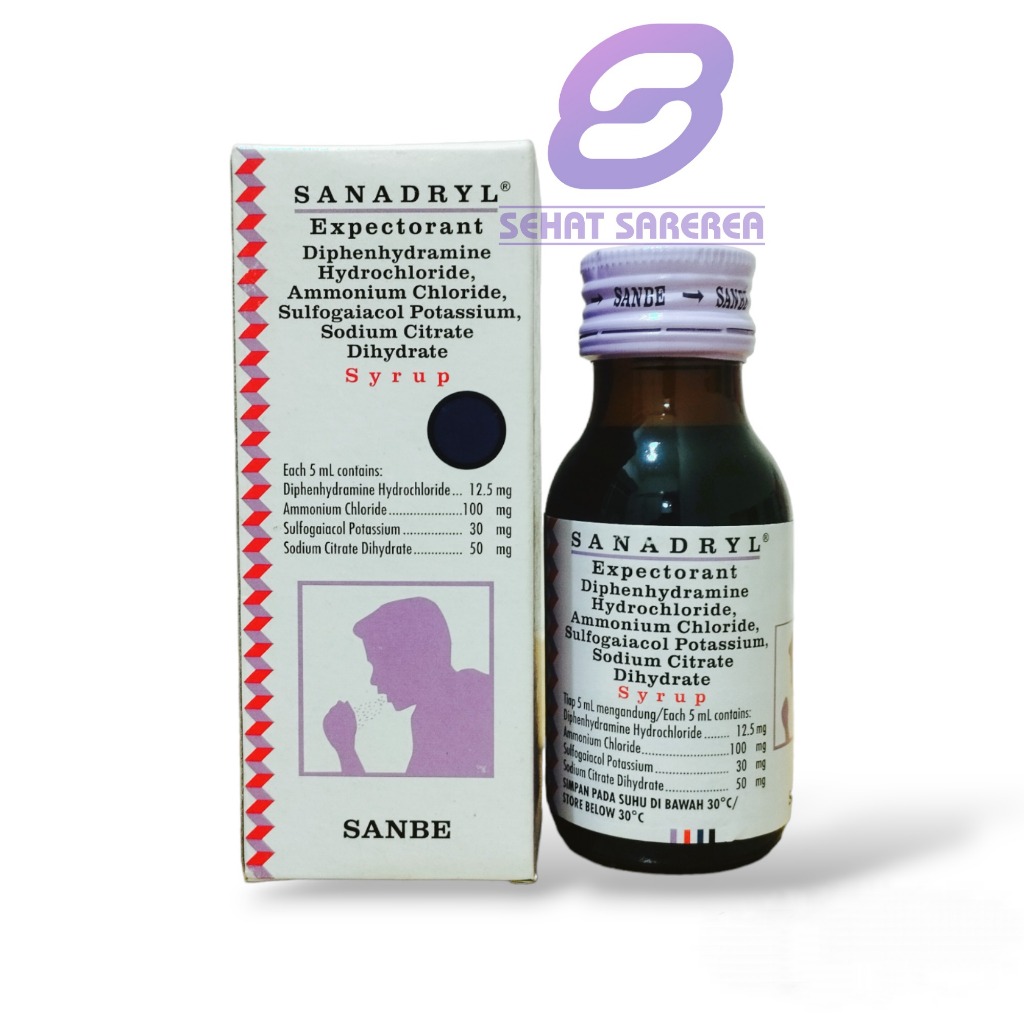 Jual Sanadryl Expectorant Sirup 60 Ml Shopee Indonesia 