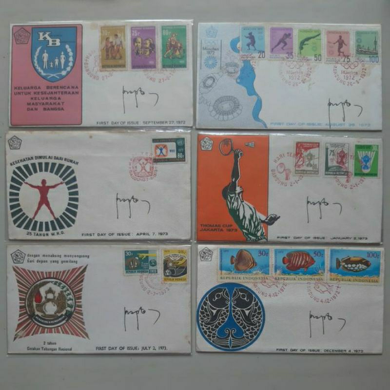 Jual Perangko SHP 1972 1973 tanda tangan Prapto Prayitno DPR RI & Dubes ...