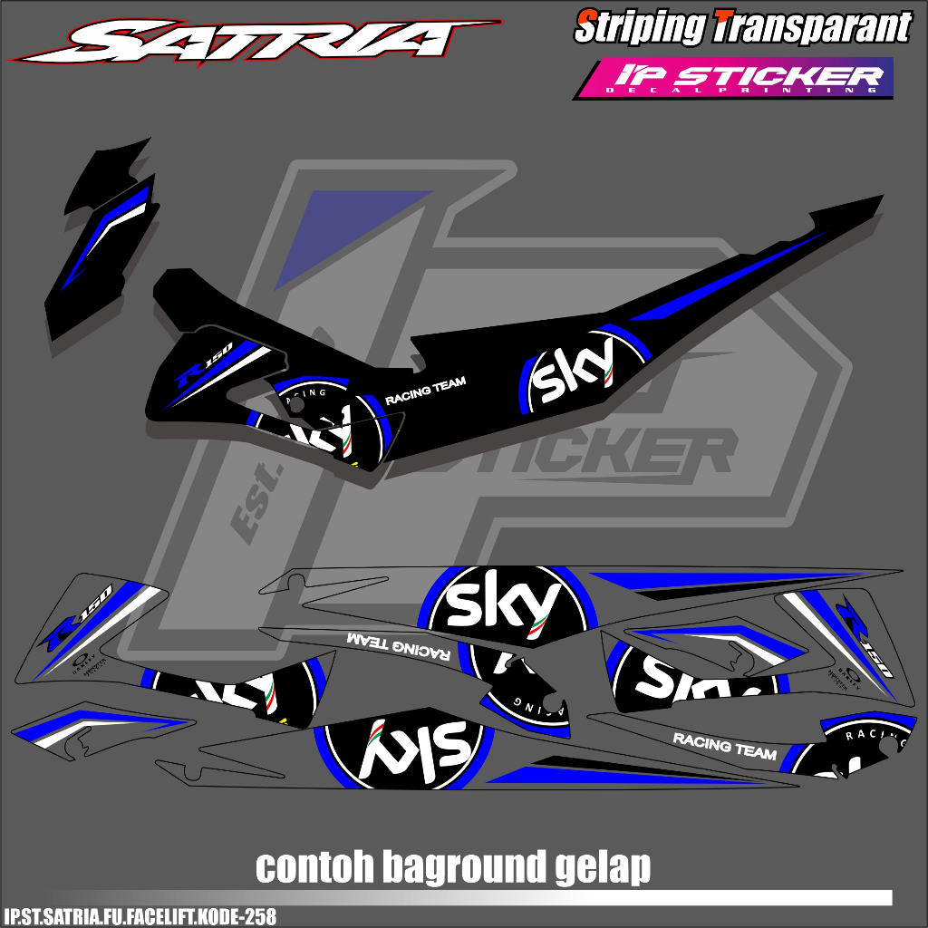 Jual SATRIA FU 150 FACELIFT TIPE S (COD) STIKER STRIPING MOTOR SUZUKI ...
