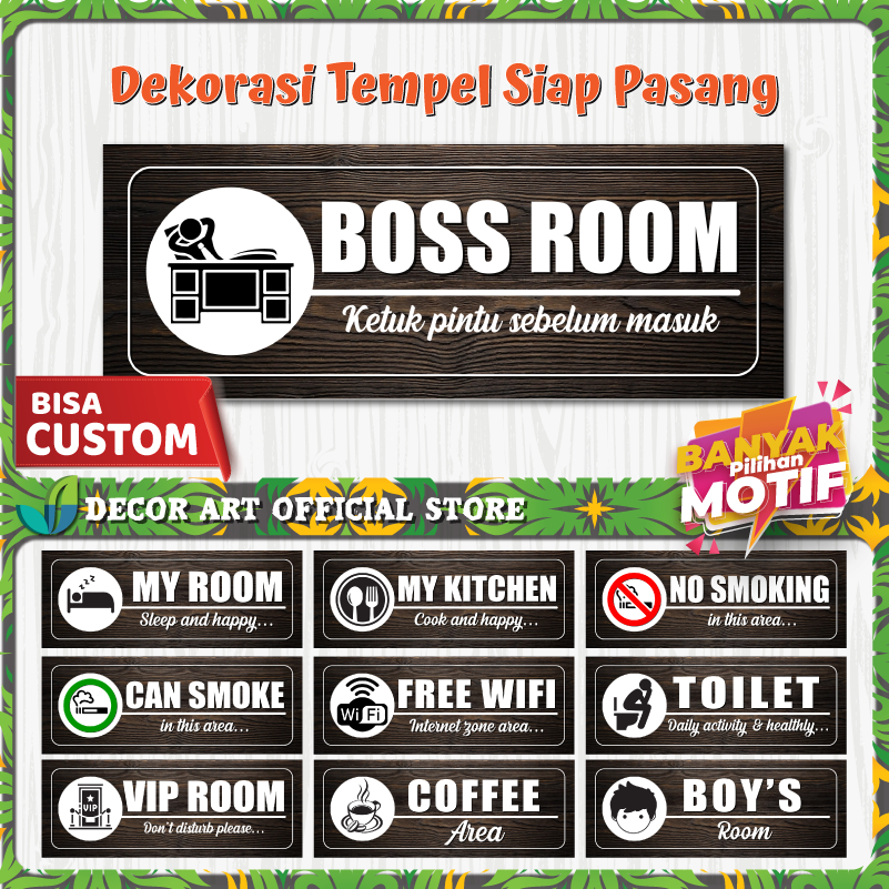 Jual DecorArt 30x11 Cm - Dekorasi Pintu Dinding Kamar Siap Pasang