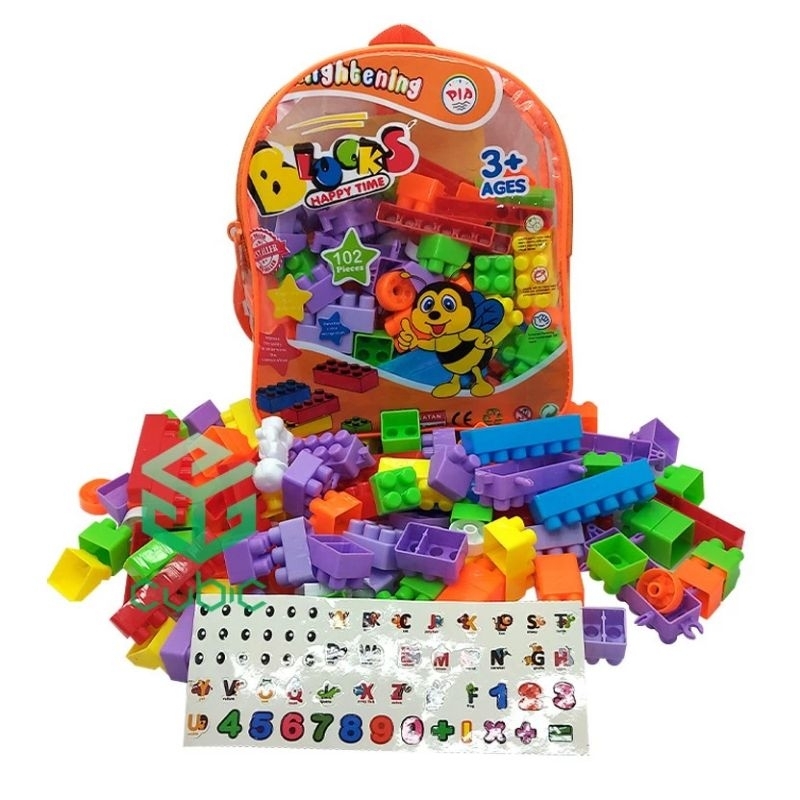 Jual Mainan Edukasi Blok Susun / Blocks Kreatif Bongkar Pasang Isi 102 ...