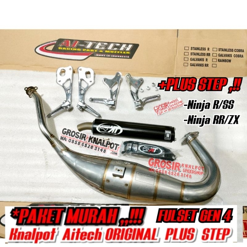 Jual PAKET TERMURAH Knalpot Aitech ORIGINAL GEN 4 New Model PLUS STEP ...