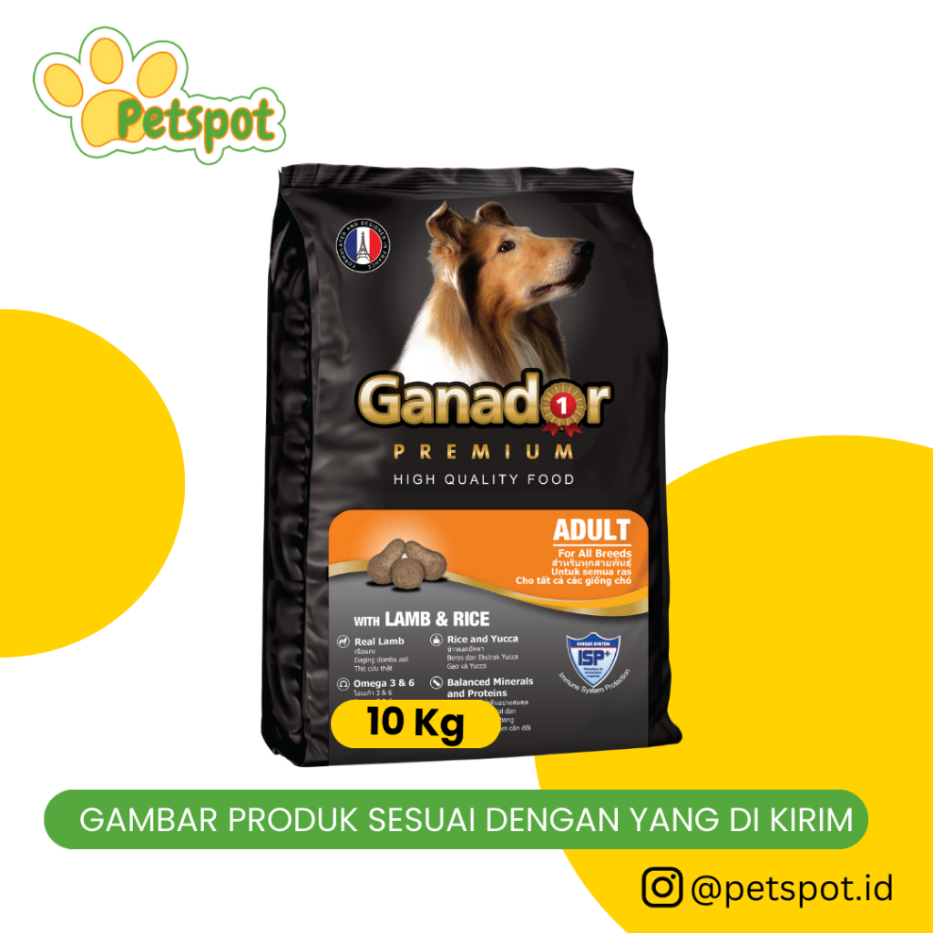 Jual Petspotid - GANADOR PREMIUM ADULT 10 KG - Makanan Anjing Rasa Lamb ...