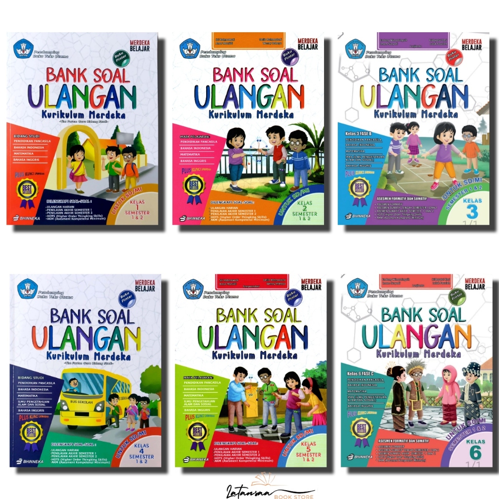 Jual BUKU BANK SOAL ULANGAN KELAS 1 S.D KELAS 6 SD/MI KURIKULUM MERDEKA ...