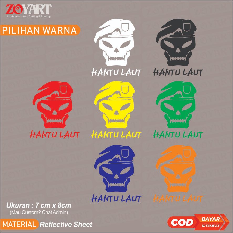 Jual Sticker Hantu Laut, Sticker Cutting Hantu Laut, Sticker Kaca Mobil ...