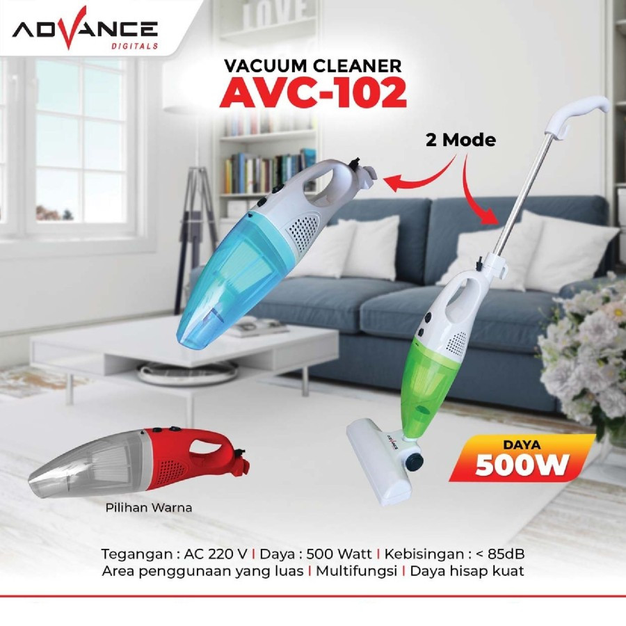 Jual Advance Vacuum Cleaner Penyedot Debu 2 in1 Handheld 500 Watt AVC