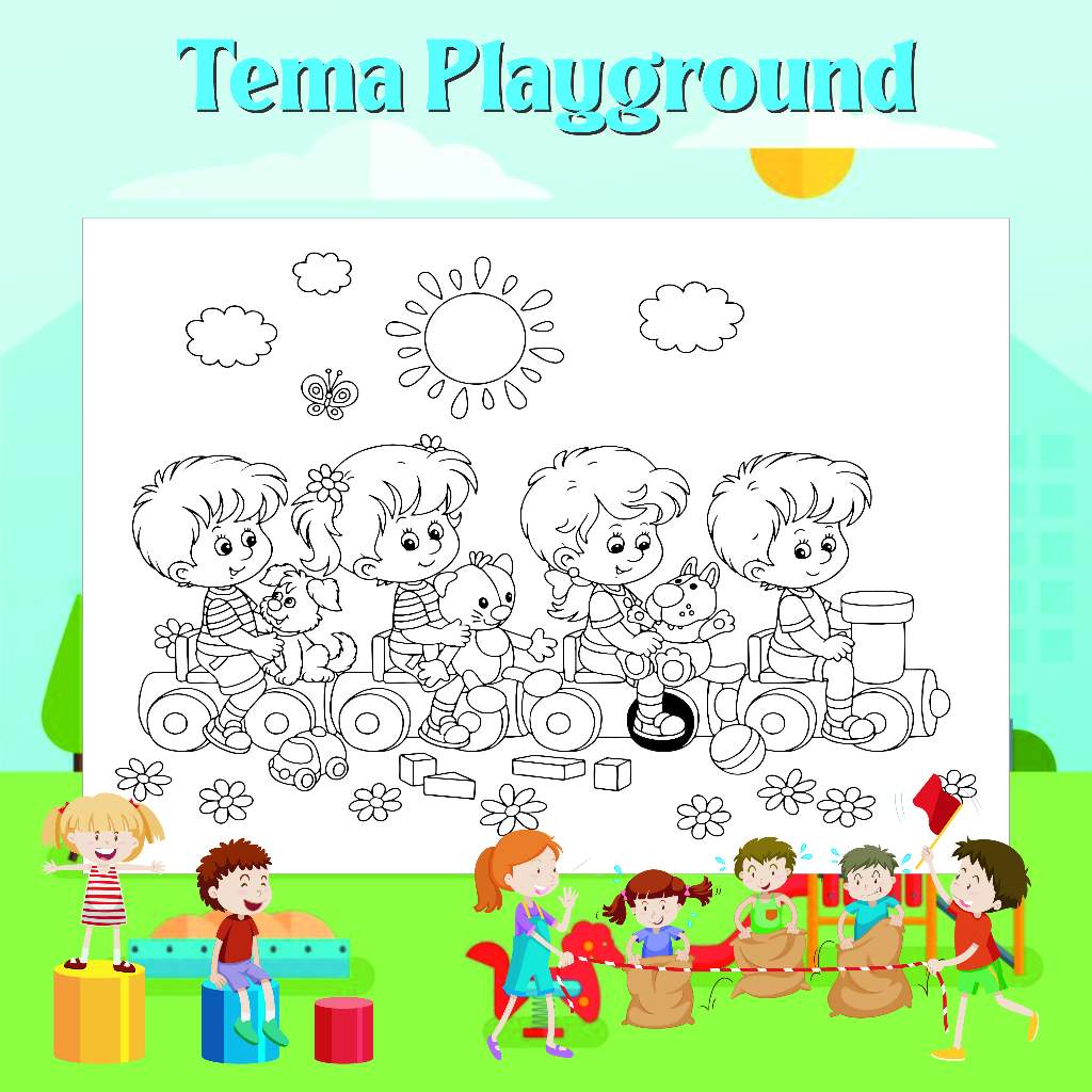 Jual KERTAS MEWARNAI / KERTAS GAMBAR / COLORING / PLAYGROUND 1 / KERTAS ...