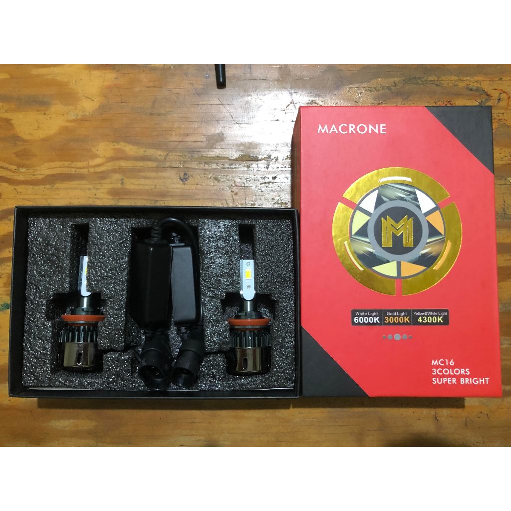 Jual Lampu LED Mobil Macrone MC16 3 Warna Headlamp Foglamp (H11, H4) 1 ...