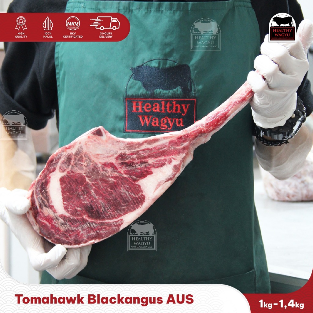 Jual Tomahawk Steak Blackangus Premium Australia Healthy Wagyu | Shopee ...