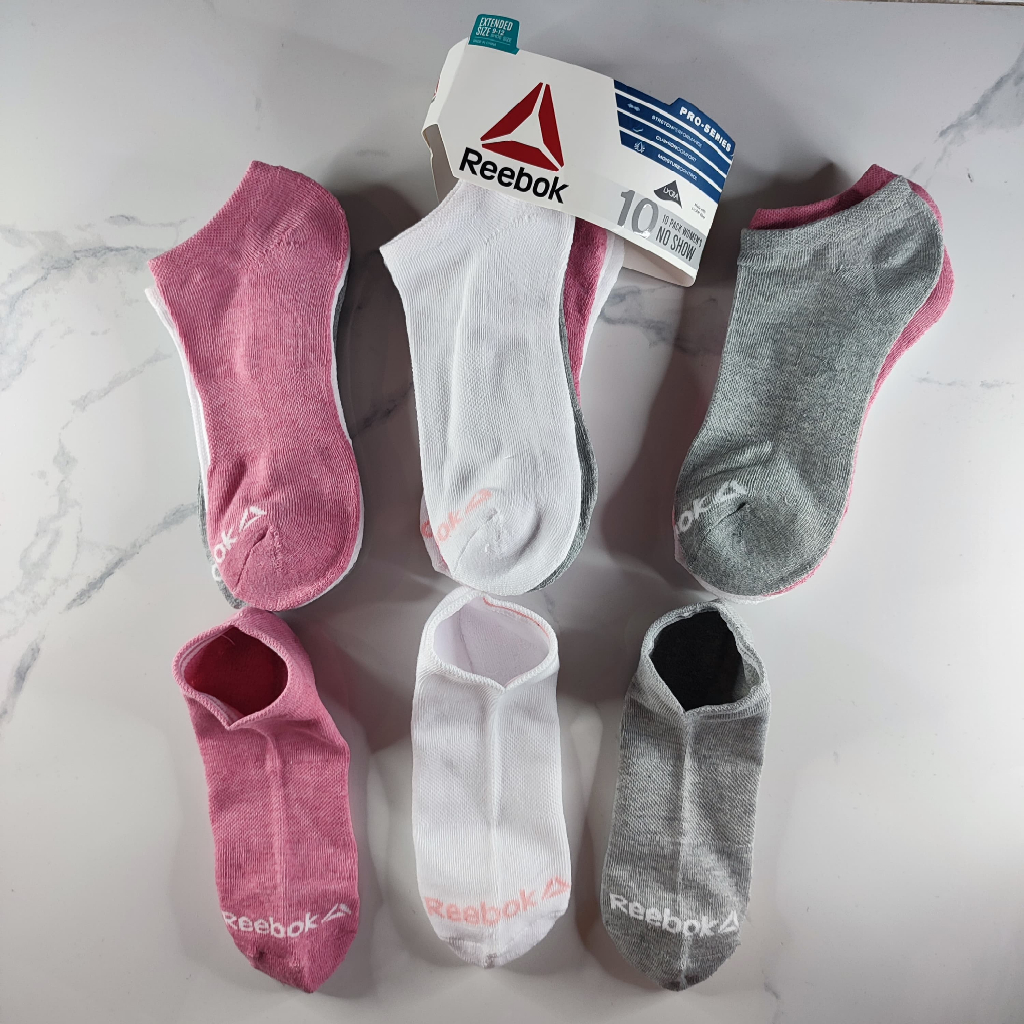 Kaos Kaki Women's Reebok Pro-Series Low Cut Socks Fits Shoe Sizes