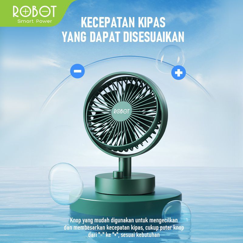 Jual ROBOT RT-BF18 Plus Kipas Angin Portable Berputar Otomatis Desktop ...