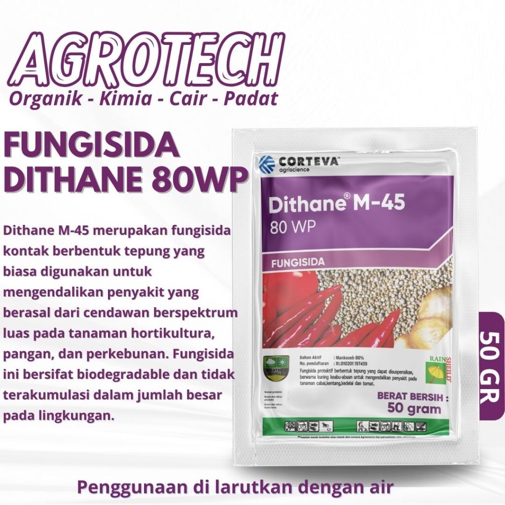 Jual DITHANE M-45 80WP 50 Gram Fungisida Protektif Tanaman Pangan ...