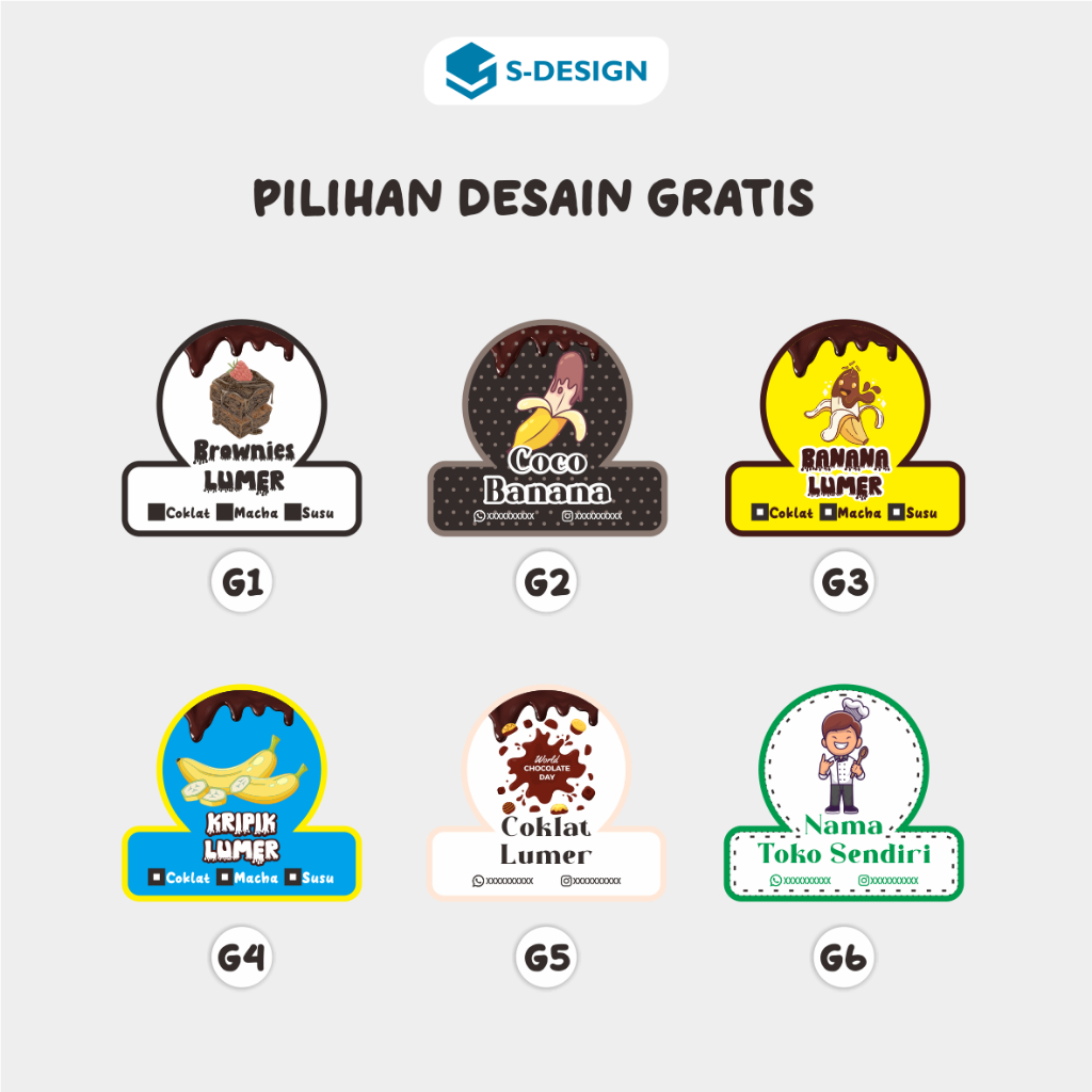 Jual STIKER COKLAT/STIKER LUMER/COKLAT LUMER/STIKER PISANG/STIKER ...