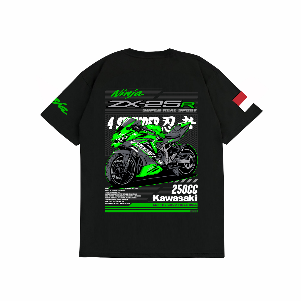 Jual SAKAZUKI Kaos Baju Motor NINJA ZX-25R Tshirt Distro KAWASAKI