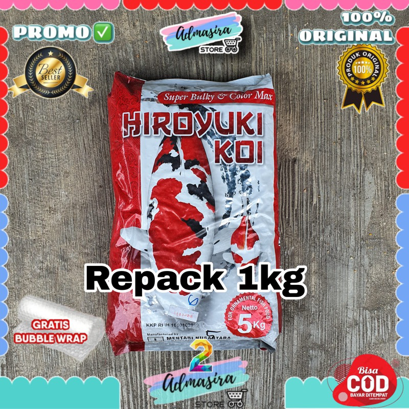 Jual Pelet Hiroyuki Koi Super Bulky & Color MAX ukuran 1kg 2mm 5mm 8mm ...