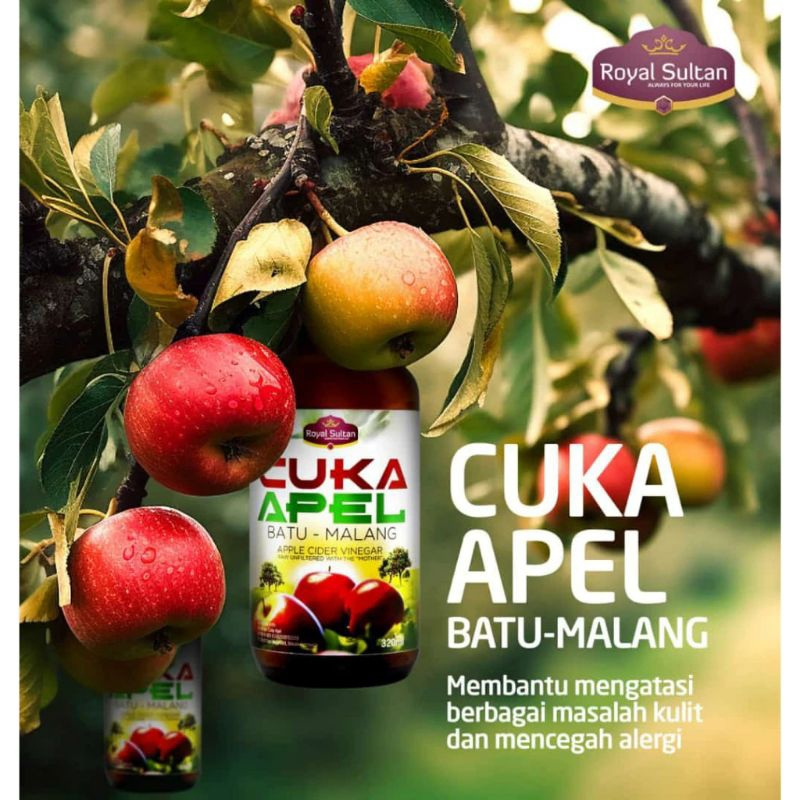 Jual Cuka Apel Natural Apple Cider Vinegar Royal Sultan | Shopee Indonesia